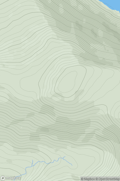 Thumbnail image for Lackawee (An Leaca Bhui) showing contour plot for surrounding peak