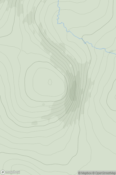 Thumbnail image for Carrigshouk showing contour plot for surrounding peak