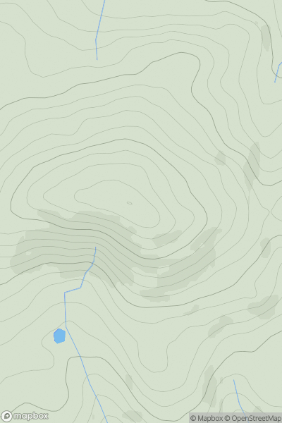 Thumbnail image for Moelfre Uchaf showing contour plot for surrounding peak