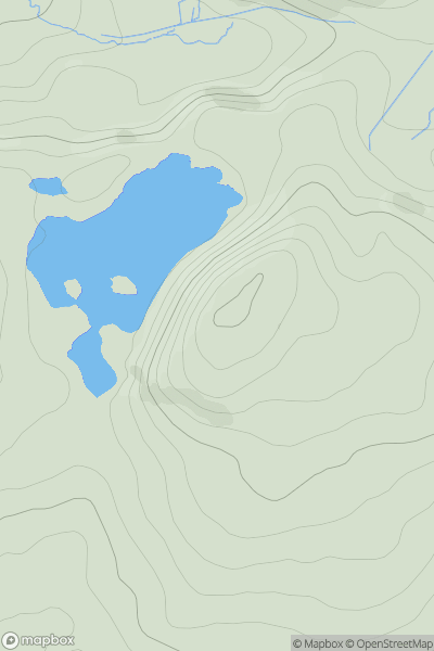 Thumbnail image for Cruach Loch Doimhne (Croaghloughdivna) showing contour plot for surrounding peak