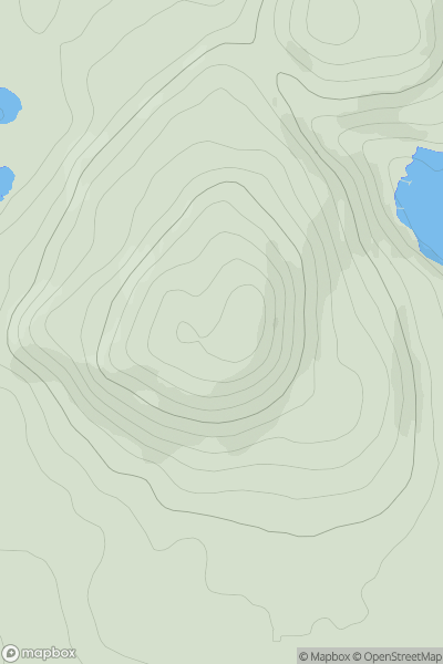 Thumbnail image for Knockaglana showing contour plot for surrounding peak