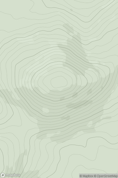 Thumbnail image for Knockadigeen Hill (Cnoc Duiginn) showing contour plot for surrounding peak