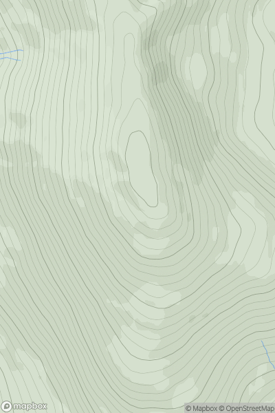 Thumbnail image for Birreencorragh South Top (Birreencorragh Beg) showing contour plot for surrounding peak