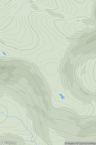 Thumbnail image for Garraun South Top showing contour plot for surrounding peak