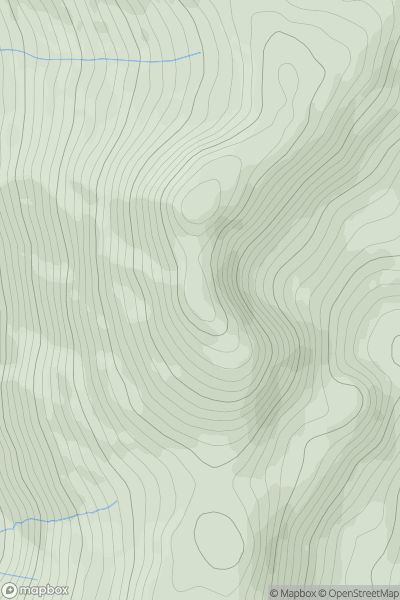 Thumbnail image for Arenig Fawr South Top showing contour plot for surrounding peak