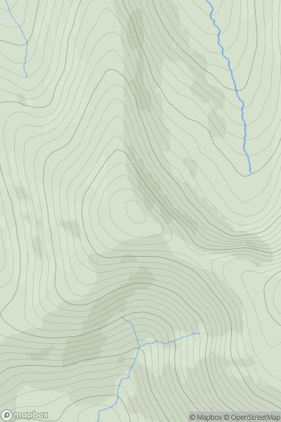 Thumbnail image for Birreencorragh West Top showing contour plot for surrounding peak