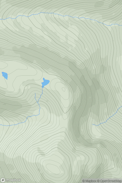 Thumbnail image for Cnoc na hUilleann North Top (Knocknahillion North Top) (Barrlugrevagh Beg) showing contour plot for surrounding peak