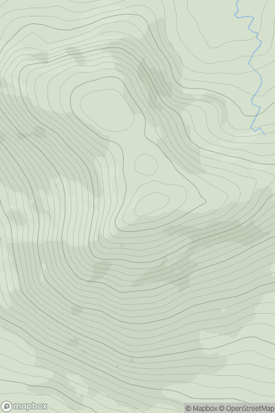 Thumbnail image for Peakeen Mountain West Top showing contour plot for surrounding peak