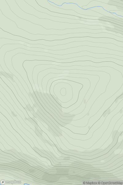 Thumbnail image for Knocknacloghoge (Cnoc na Clochoige) showing contour plot for surrounding peak