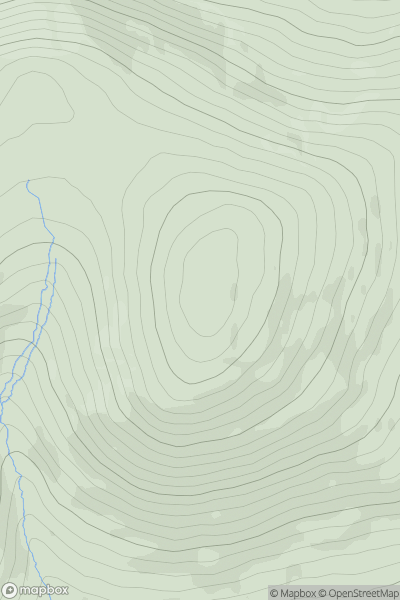 Thumbnail image for Ballinacor Mountain (Sliabh Bhaile na Corra) showing contour plot for surrounding peak
