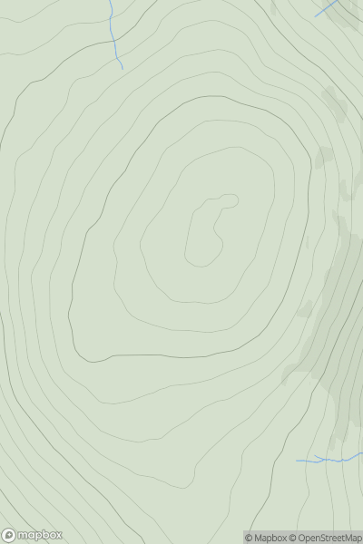 Thumbnail image for Corriebracks (Coire Breac) showing contour plot for surrounding peak