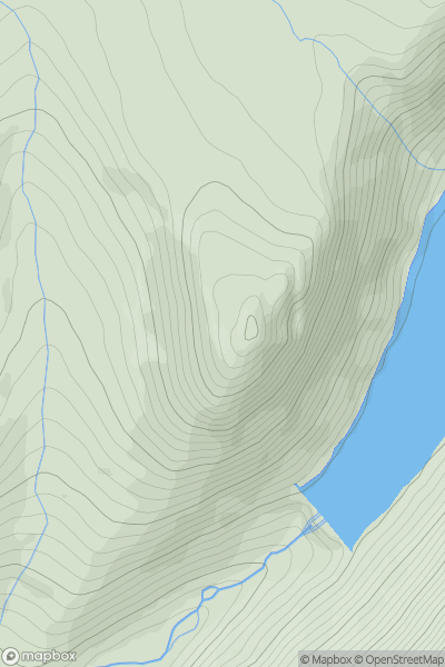 Thumbnail image for Ben Crom (Binn Chrom) showing contour plot for surrounding peak