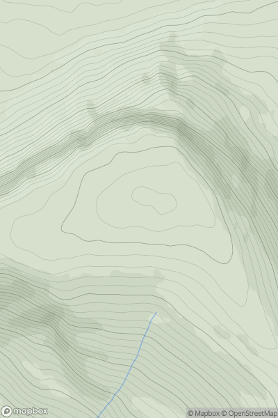 Thumbnail image for Benbulbin (Binn Ghulbain) showing contour plot for surrounding peak