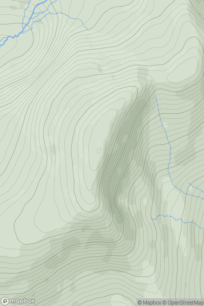 Thumbnail image for Diffwys showing contour plot for surrounding peak