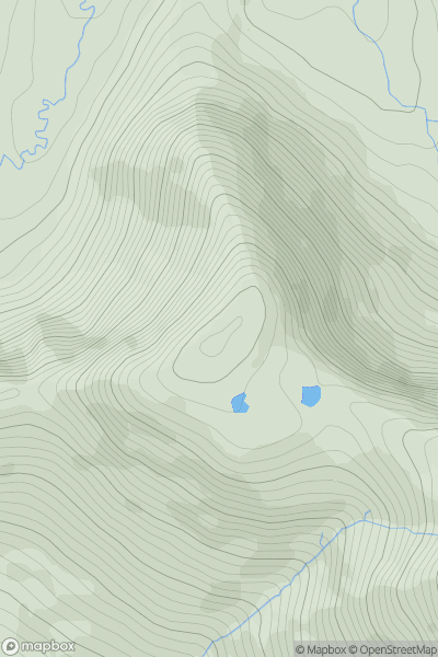 Thumbnail image for Knocklaur (Cnoc Lair) showing contour plot for surrounding peak