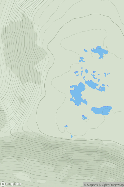 Thumbnail image for Barnahowna (Mam Cam) showing contour plot for surrounding peak