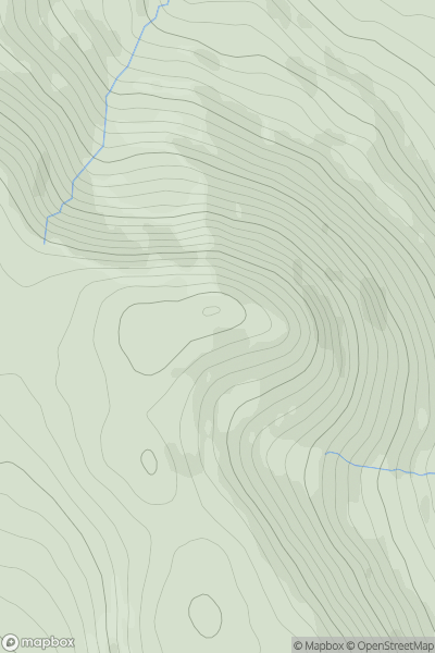 Thumbnail image for Seefin Mountain East Top (Sui Finn) showing contour plot for surrounding peak