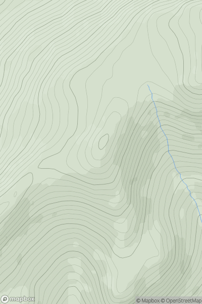 Thumbnail image for Beenduff (An Bhinn Dubh) showing contour plot for surrounding peak