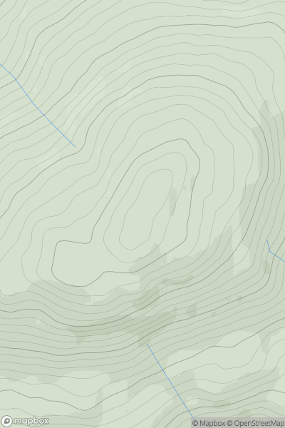 Thumbnail image for Rhobell Fawr showing contour plot for surrounding peak