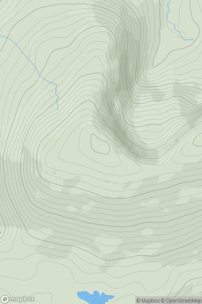 Thumbnail image for Cummeenbaun (An Coimin Ban) showing contour plot for surrounding peak