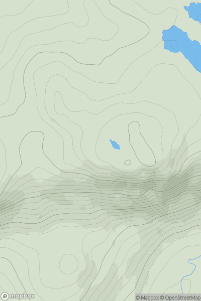 Thumbnail image for Binnasruell (Binn na Sruthal) showing contour plot for surrounding peak