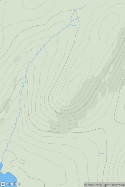 Thumbnail image for Butter Mountain (Sliabh an Ime) showing contour plot for surrounding peak