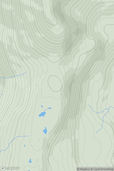 Thumbnail image for Arenig Fawr South Ridge Top showing contour plot for surrounding peak