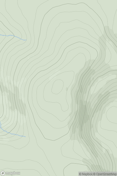 Thumbnail image for Cnoc na Peiste (Crocknapeast) showing contour plot for surrounding peak