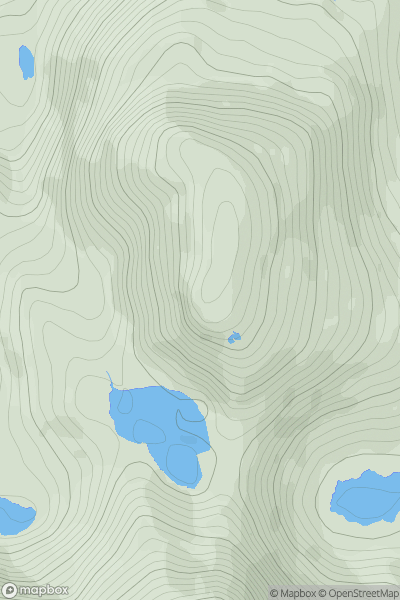 Thumbnail image for Rhinog Fach showing contour plot for surrounding peak