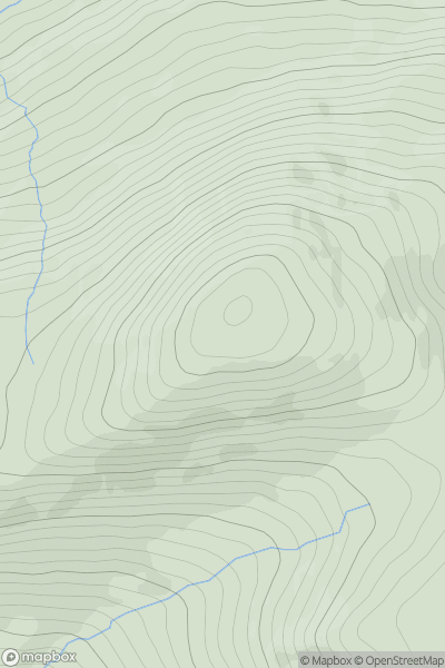 Thumbnail image for Feorus East (Cooryeen) showing contour plot for surrounding peak