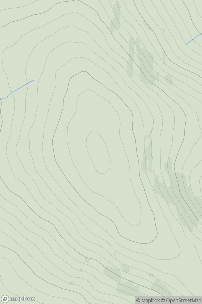 Thumbnail image for Kirikee Mountain (Sliabh Chior Mhic Aodha) showing contour plot for surrounding peak