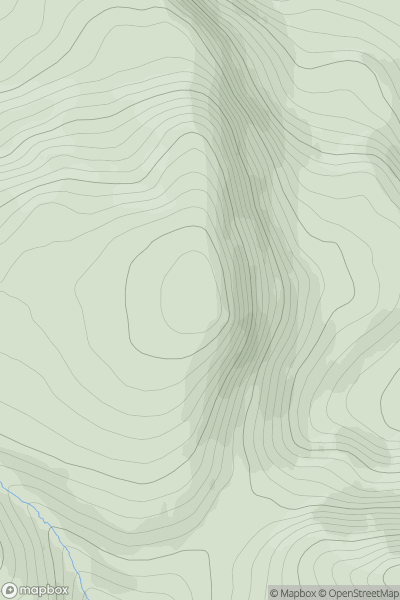 Thumbnail image for Sliabh Tuaidh West Top (Slievetooey West Top) showing contour plot for surrounding peak