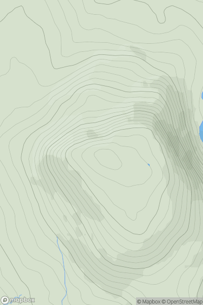 Thumbnail image for Arenig Fach showing contour plot for surrounding peak