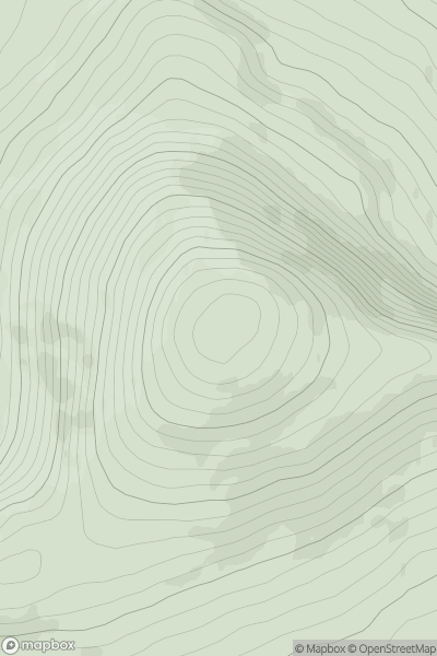 Thumbnail image for Claragh Mountain (Clarach) showing contour plot for surrounding peak