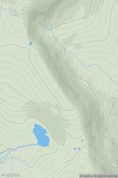 Thumbnail image for Crib-y-rhiw showing contour plot for surrounding peak