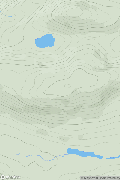 Thumbnail image for Cruach Thiobraide (Croaghubbrid) showing contour plot for surrounding peak