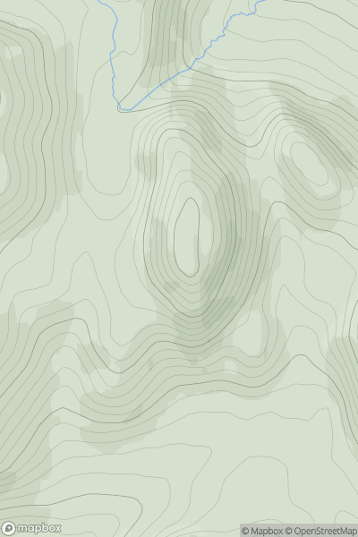 Thumbnail image for Keelogyboy Mountain Far East Top (Sramore) showing contour plot for surrounding peak