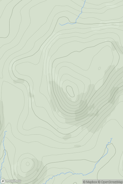 Thumbnail image for Leean Mountain showing contour plot for surrounding peak