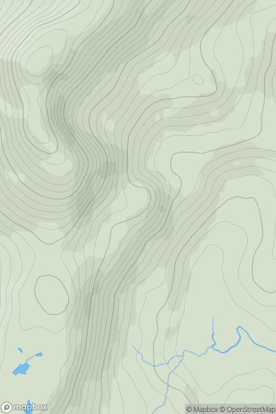 Thumbnail image for Carreg y Diocyn showing contour plot for surrounding peak