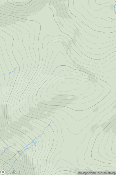 Thumbnail image for Barraduff Mountain (Cnoc Bharr Dubh) showing contour plot for surrounding peak