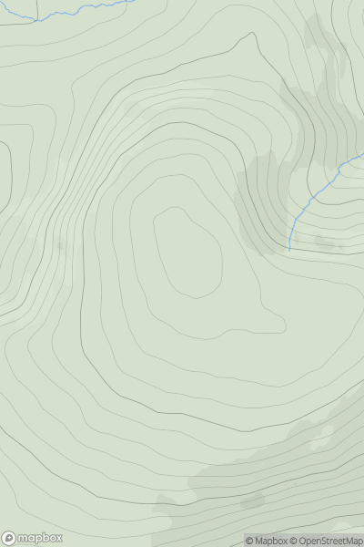 Thumbnail image for Cnoc Onna (Crockuna) showing contour plot for surrounding peak