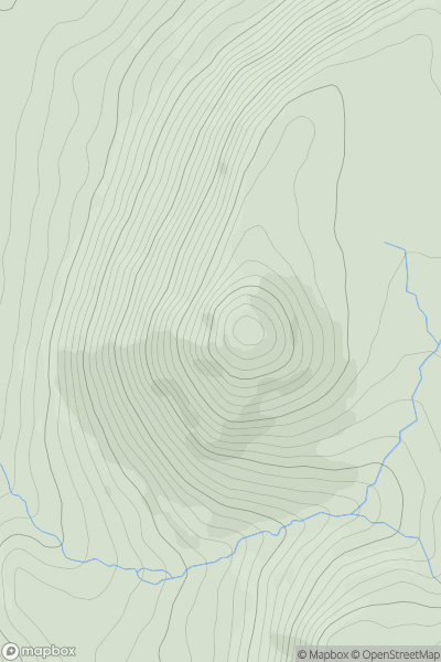 Thumbnail image for Knockastumpa showing contour plot for surrounding peak