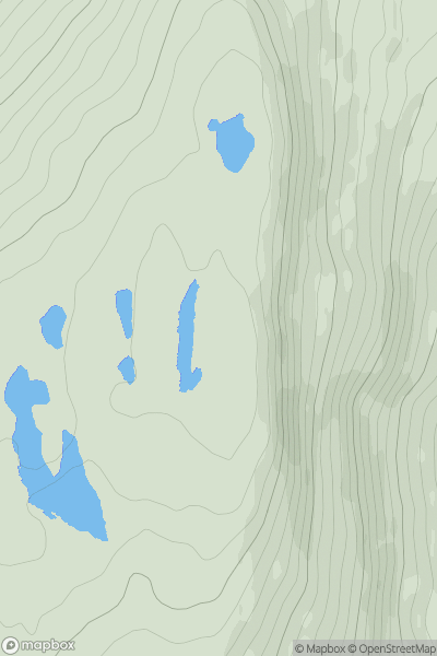 Thumbnail image for Banagher Hill (Cnoc Bheannchair) showing contour plot for surrounding peak