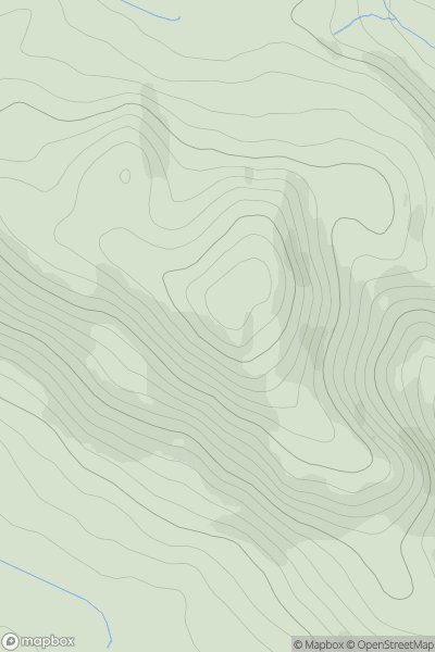 Thumbnail image for Slievegarran showing contour plot for surrounding peak