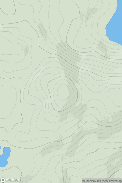 Thumbnail image for Crockalaght showing contour plot for surrounding peak