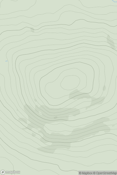 Thumbnail image for Cloghnagaune showing contour plot for surrounding peak