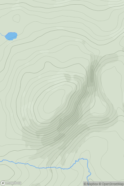 Thumbnail image for Derrygarriff West Top (Doire Gharbh) showing contour plot for surrounding peak