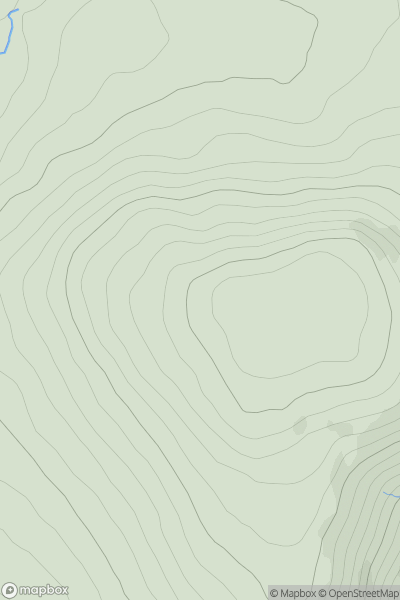 Thumbnail image for Cruach an Bheithe (Croaghavehy) showing contour plot for surrounding peak