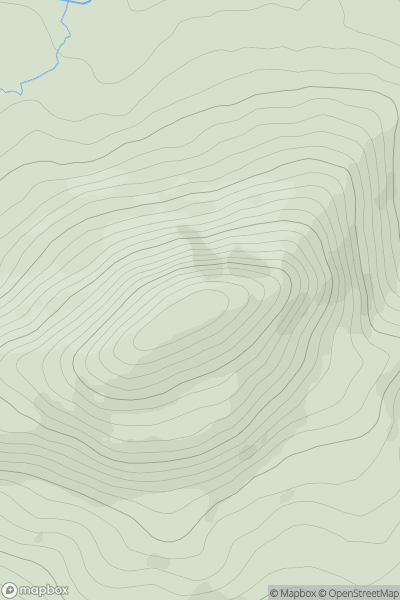 Thumbnail image for Gowlbeg Mountain showing contour plot for surrounding peak