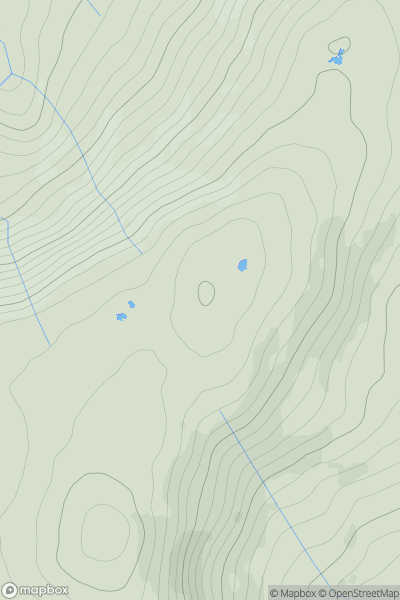 Thumbnail image for Waun Garnedd-y-Filiast showing contour plot for surrounding peak